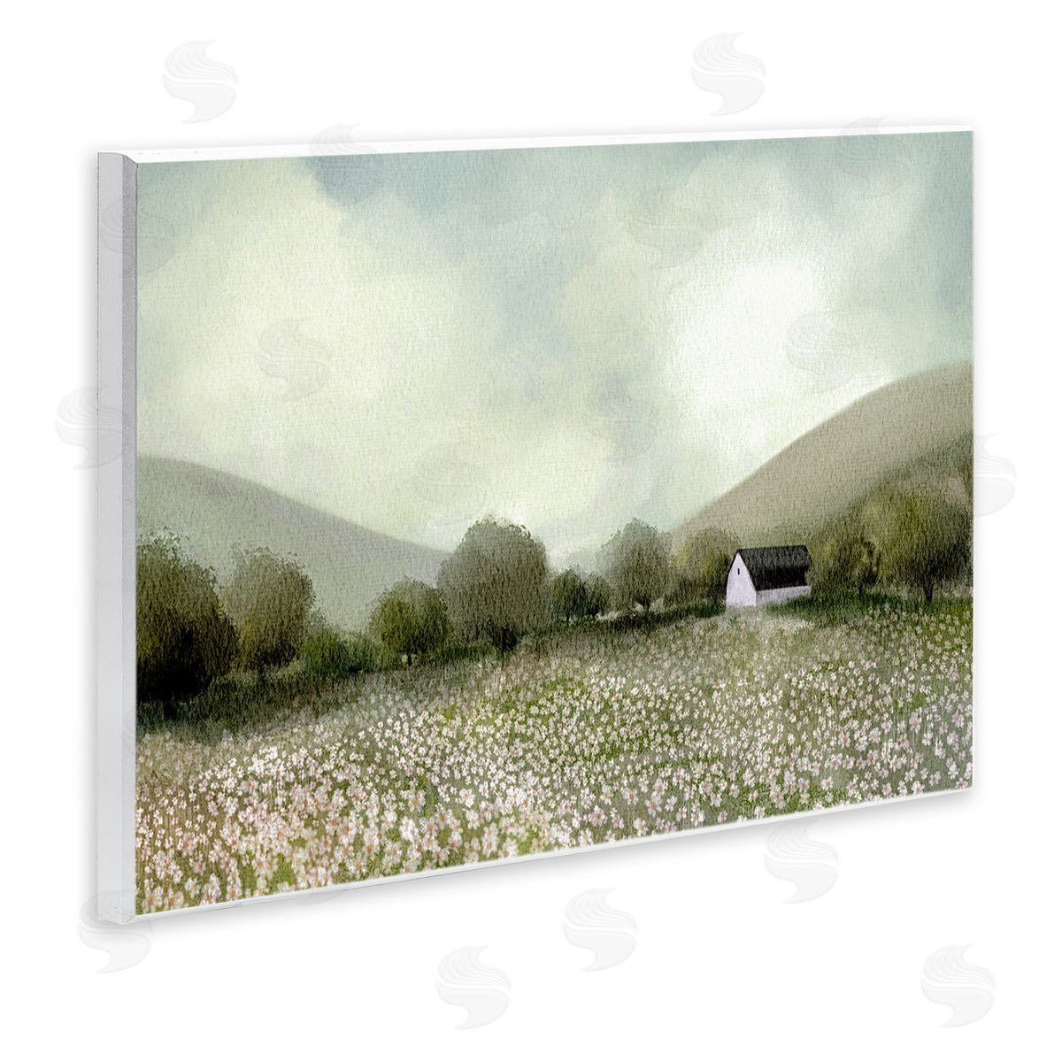 Leah Straatsma Cottage in Meadow Wall Plaque Artside_