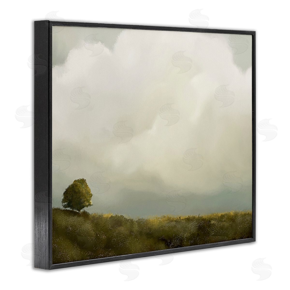Leah Straatsma Clouds Over Pasture Black Framed Giclee Wall Artside_