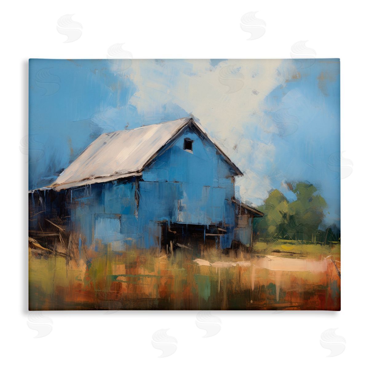 Ray Powers Modern Barn Painting Canvas Wall Art