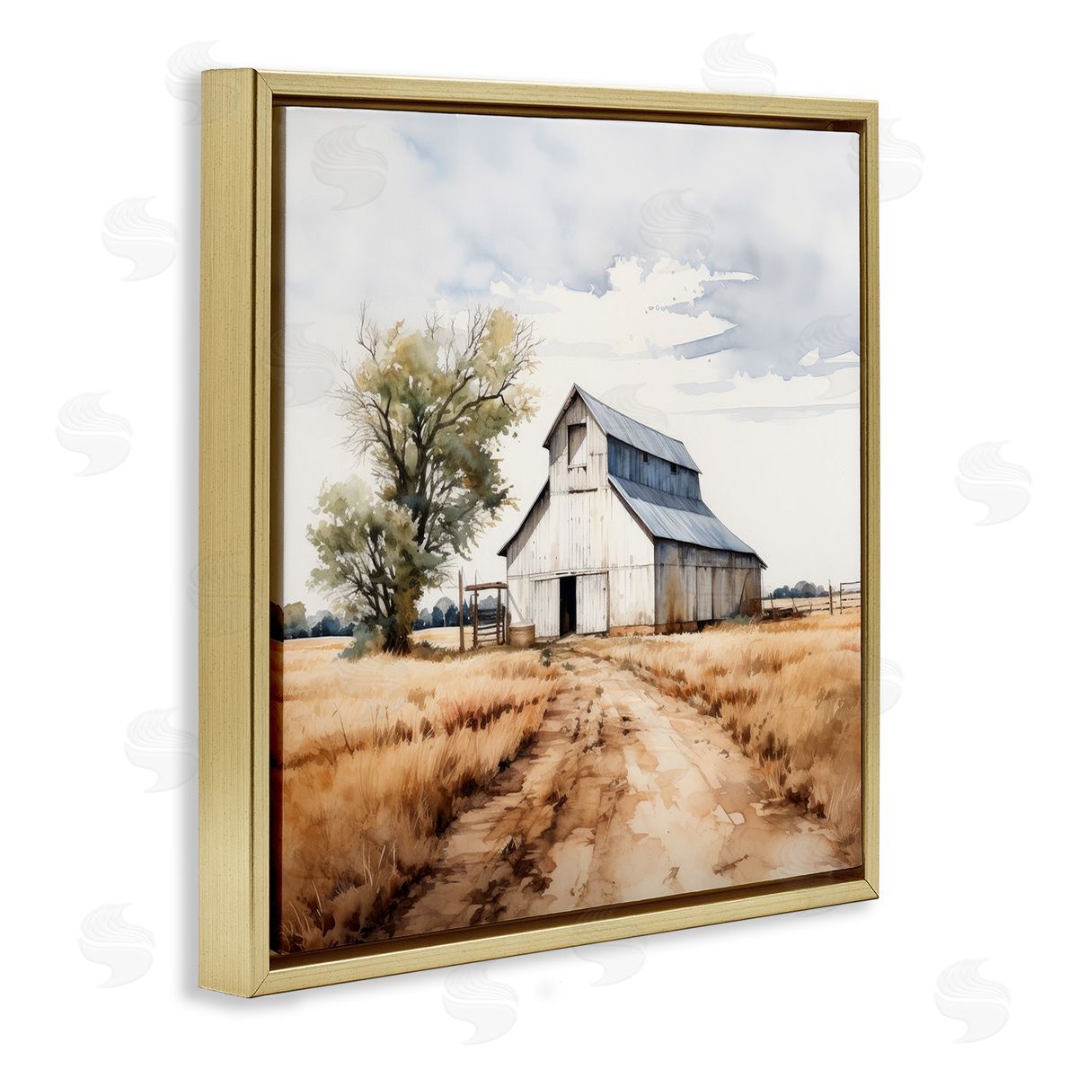 Ray Powers Farmhouse Barn Landscape Gold Floater Frame Canvas Artside_