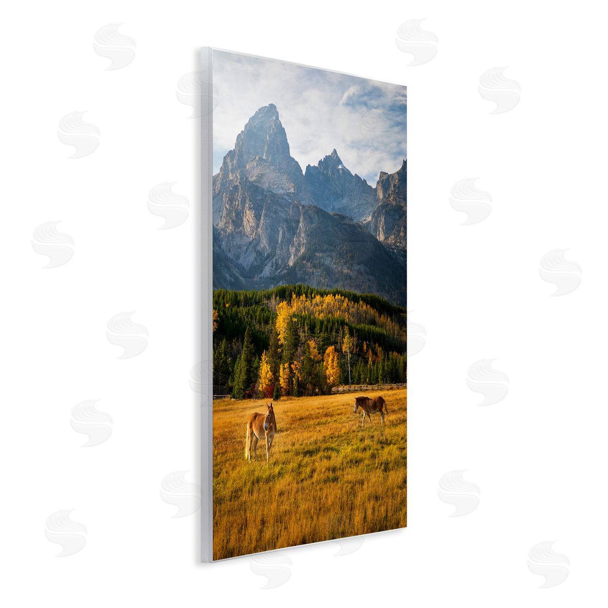 Daniel Sproul Horses & Fall Foliage Wall Plaque Artside_