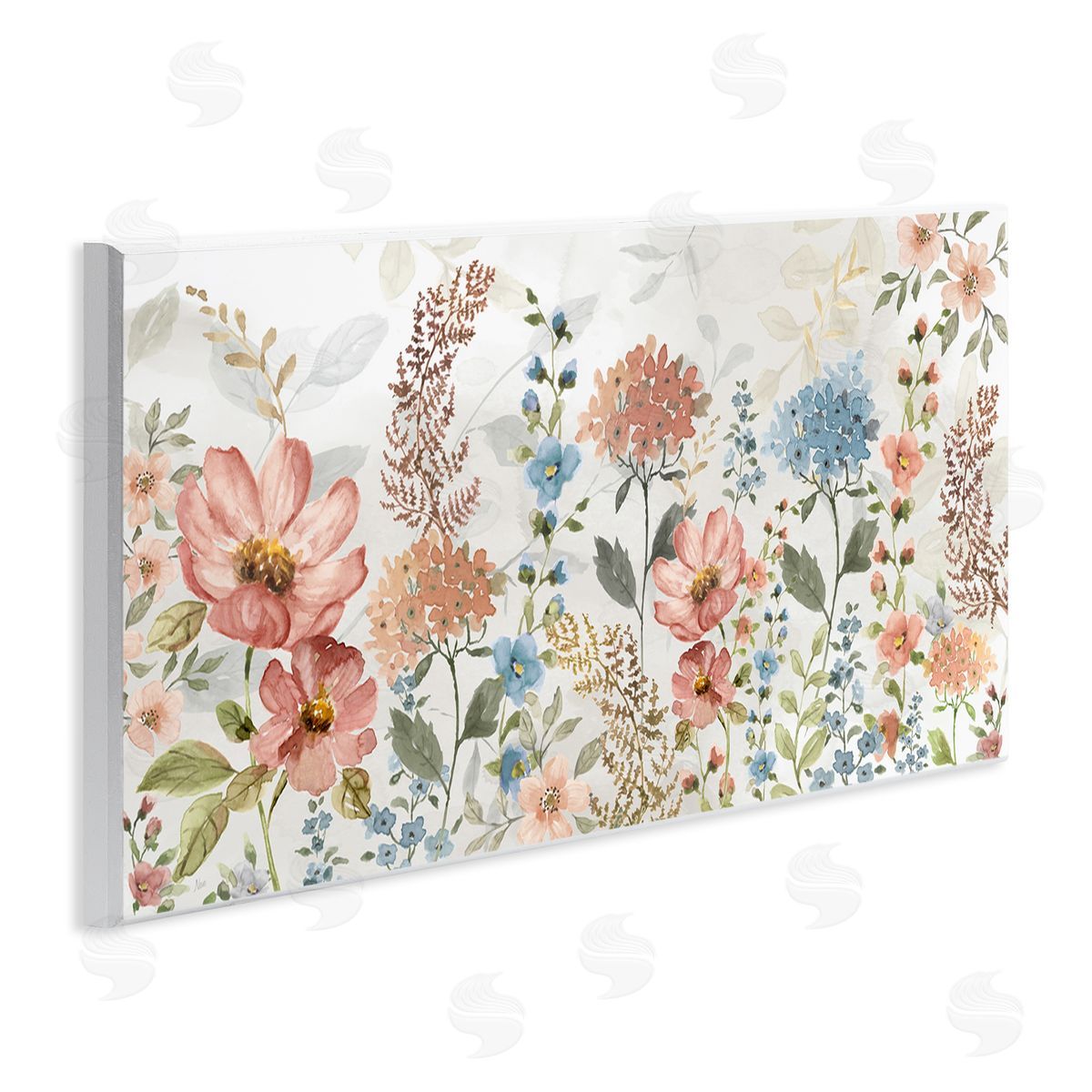 Pastel Spring Florals Wood Plaque Wall Art, Home Decor by Nan