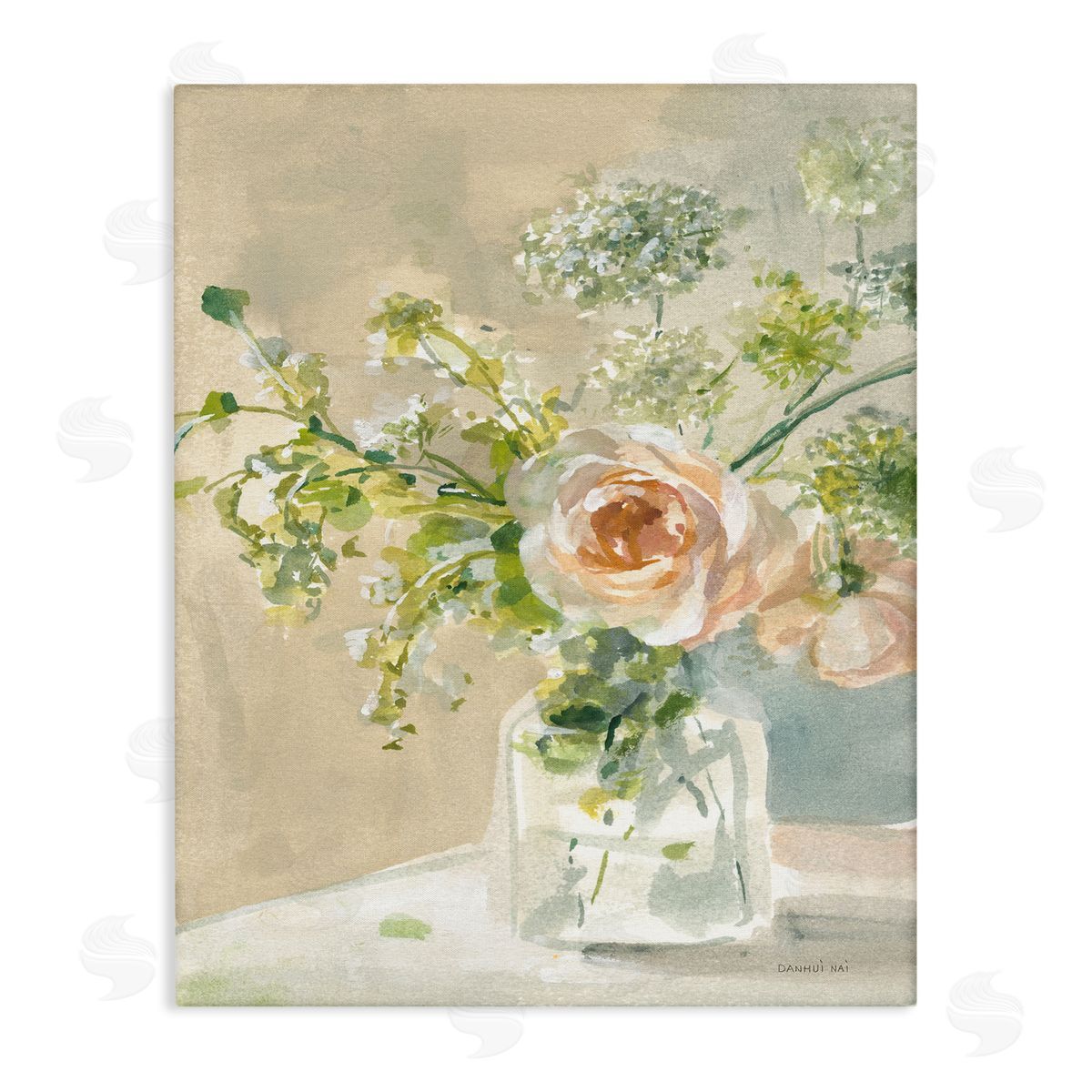 Danhui Nai Rose Bouquet Painting Canvas Wall Art