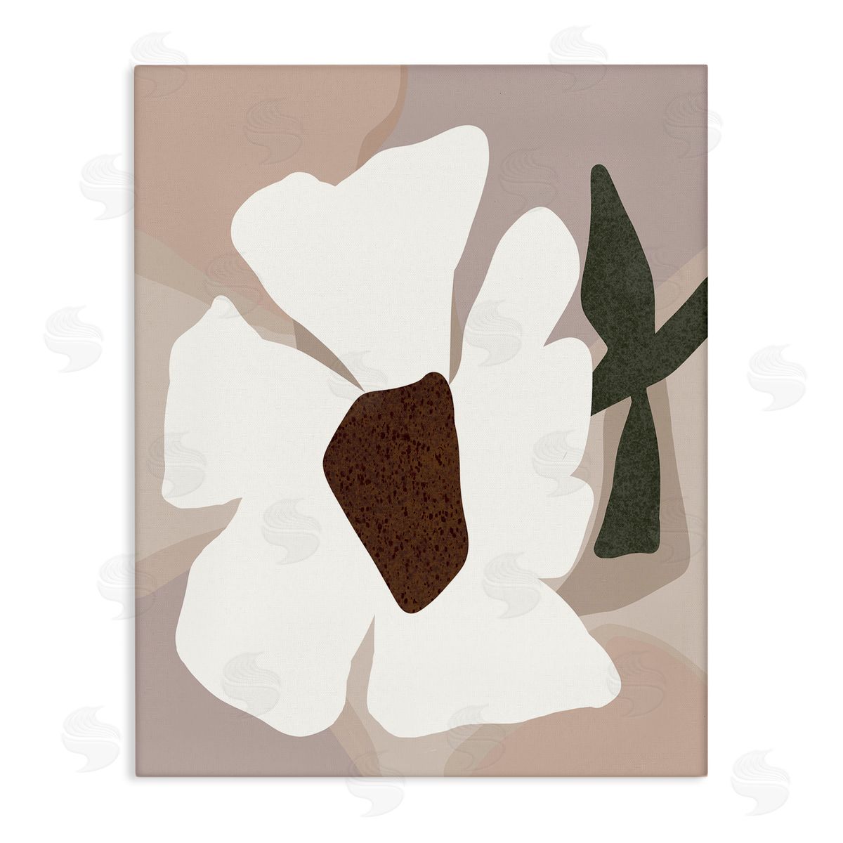 Regina Moore Modern White Petals Canvas Wall Art