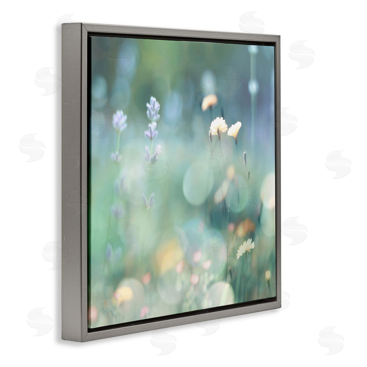 Kate Carrigan Cottage Meadow Photography Gray Floater Frame Canvas Artside_