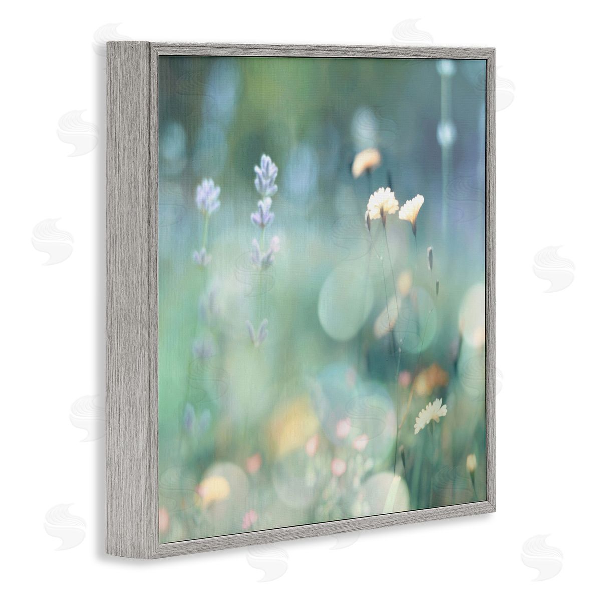 Kate Carrigan Cottage Meadow Photography Gray Framed Giclee Wall Artside_