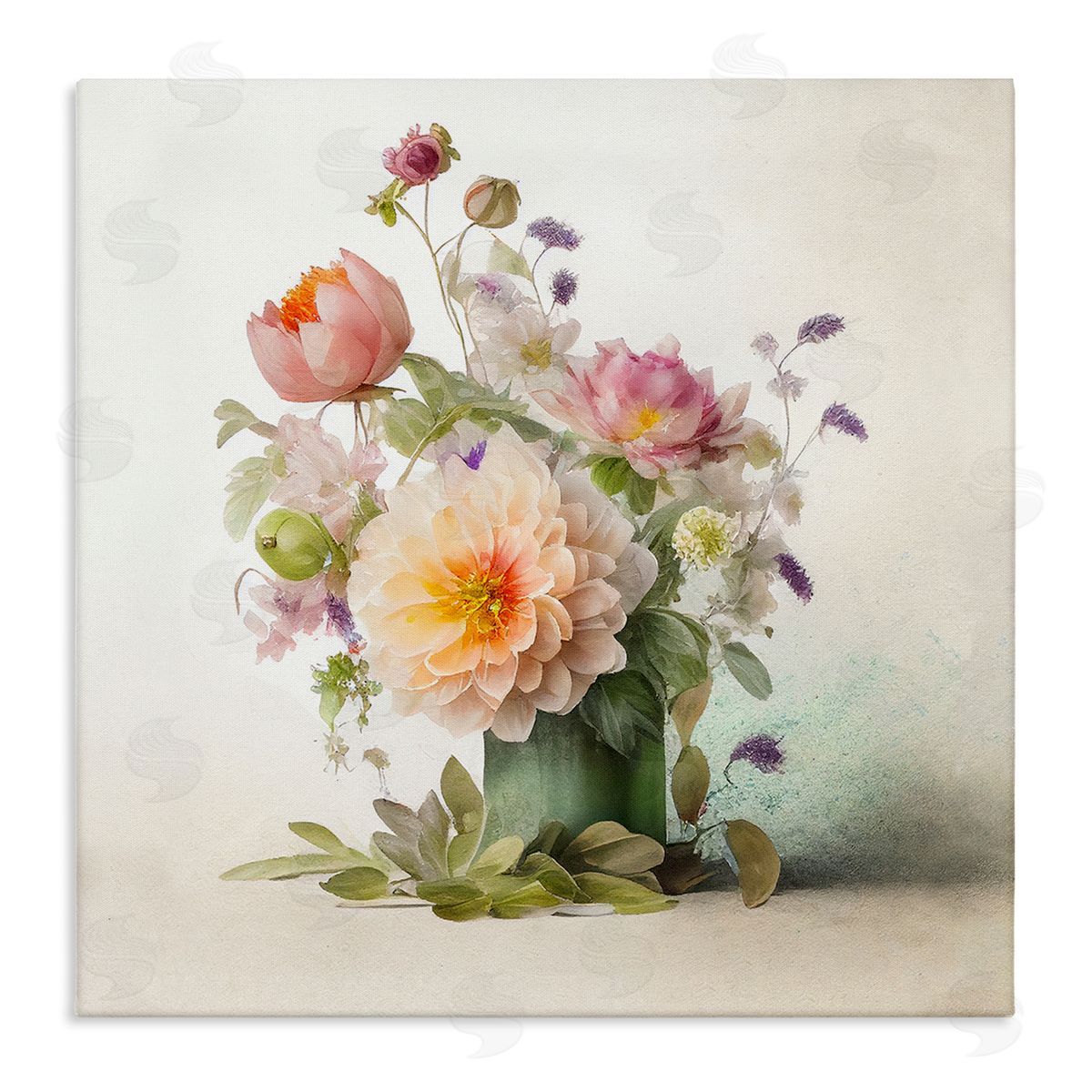 Spring Floral Bouquet Canvas Wall Art, Home Decor by Leah McLean