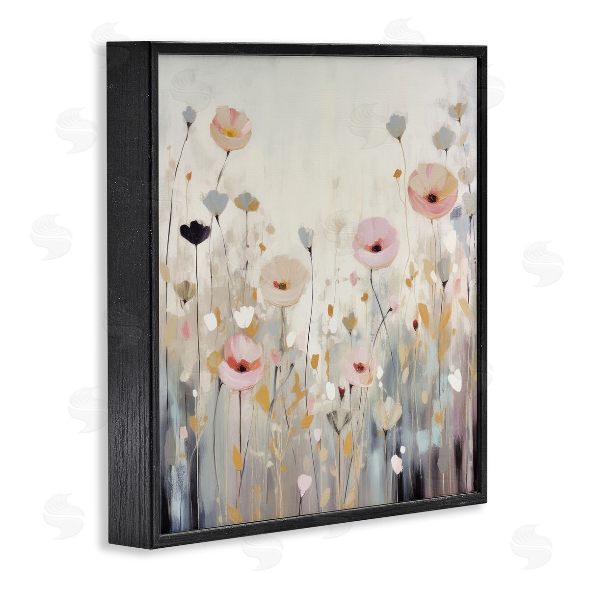 Irena Orlov Pastel Poppy Meadow Black Framed Giclee Wall Artside_