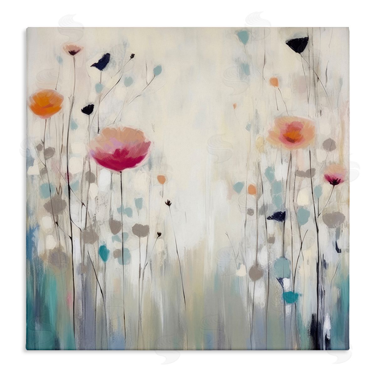 Pastel Poppies Painting Canvas Wall Art, Home Decor by Irena Orlov