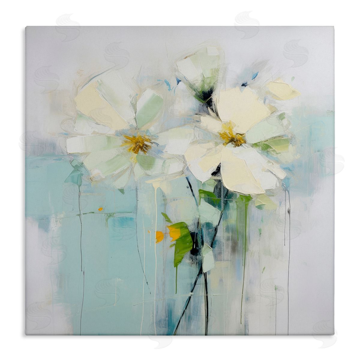 Irena Orlov Abstract White Petals Canvas Wall Art