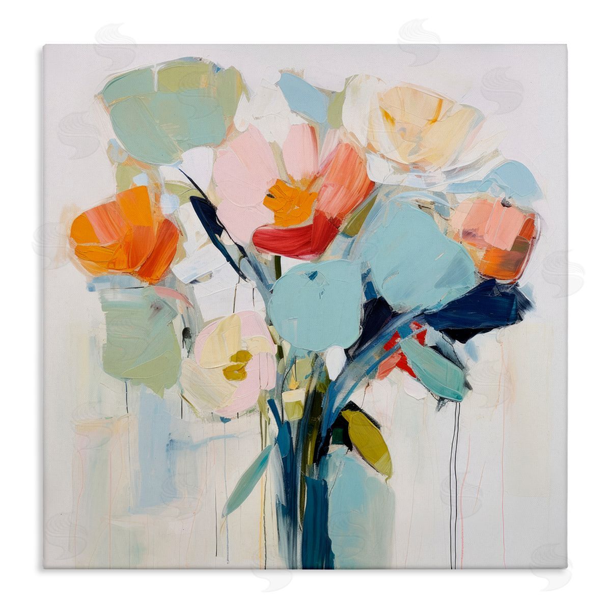 Irena Orlov Pastel Flowers Abstraction Canvas Wall Art