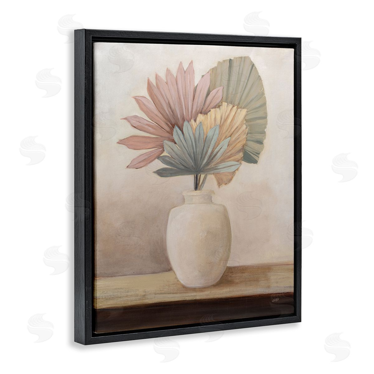 Julia Purinton Boho Sun Palms Black Floater Frame Canvas Artside_