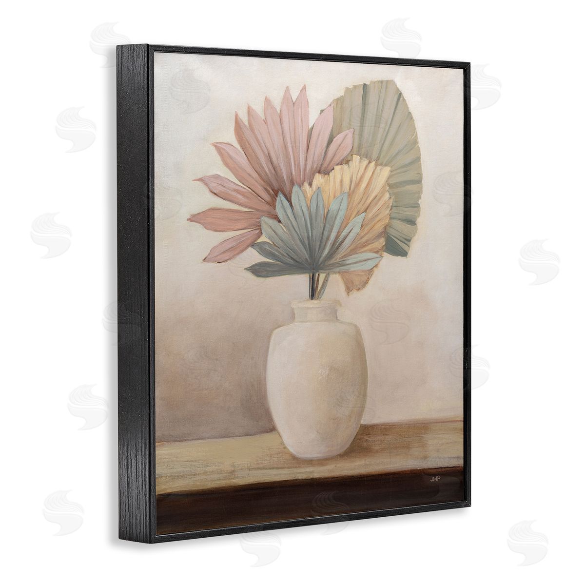 Julia Purinton Boho Sun Palms Black Framed Giclee Wall Artside_