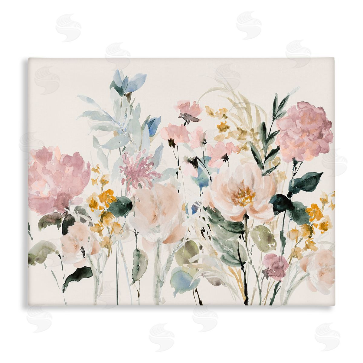 Lanie Loreth Pastel Spring Flowers Canvas Wall Art