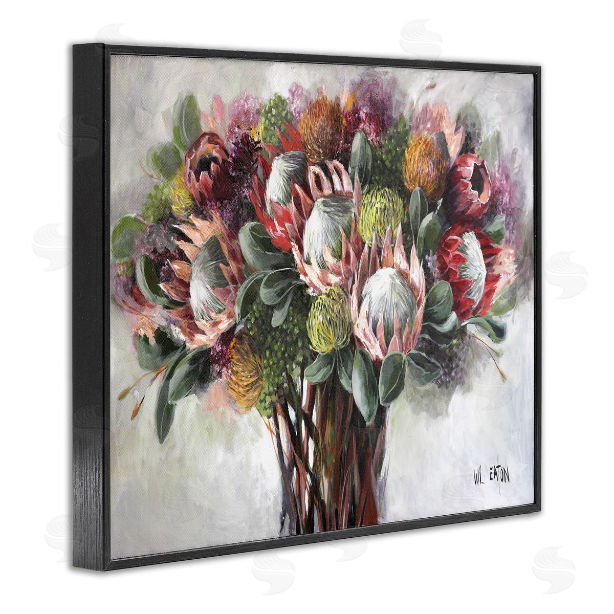 Winnie Eaton Traditional Rustic Vase Black Framed Giclee Wall Artside_