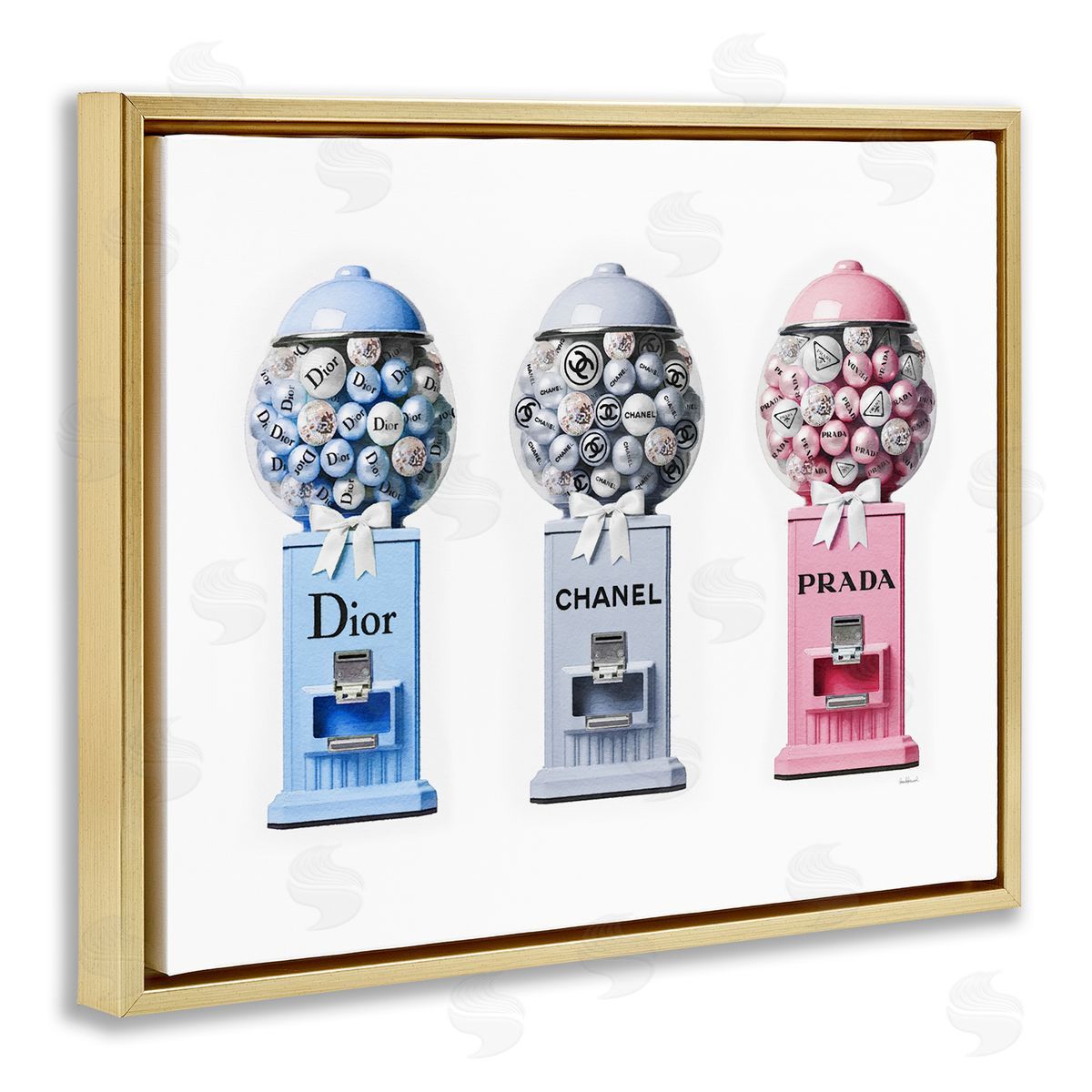 Amanda Greenwood Fashion Brand Gumballs Gold Floater Frame Canvas Artside_