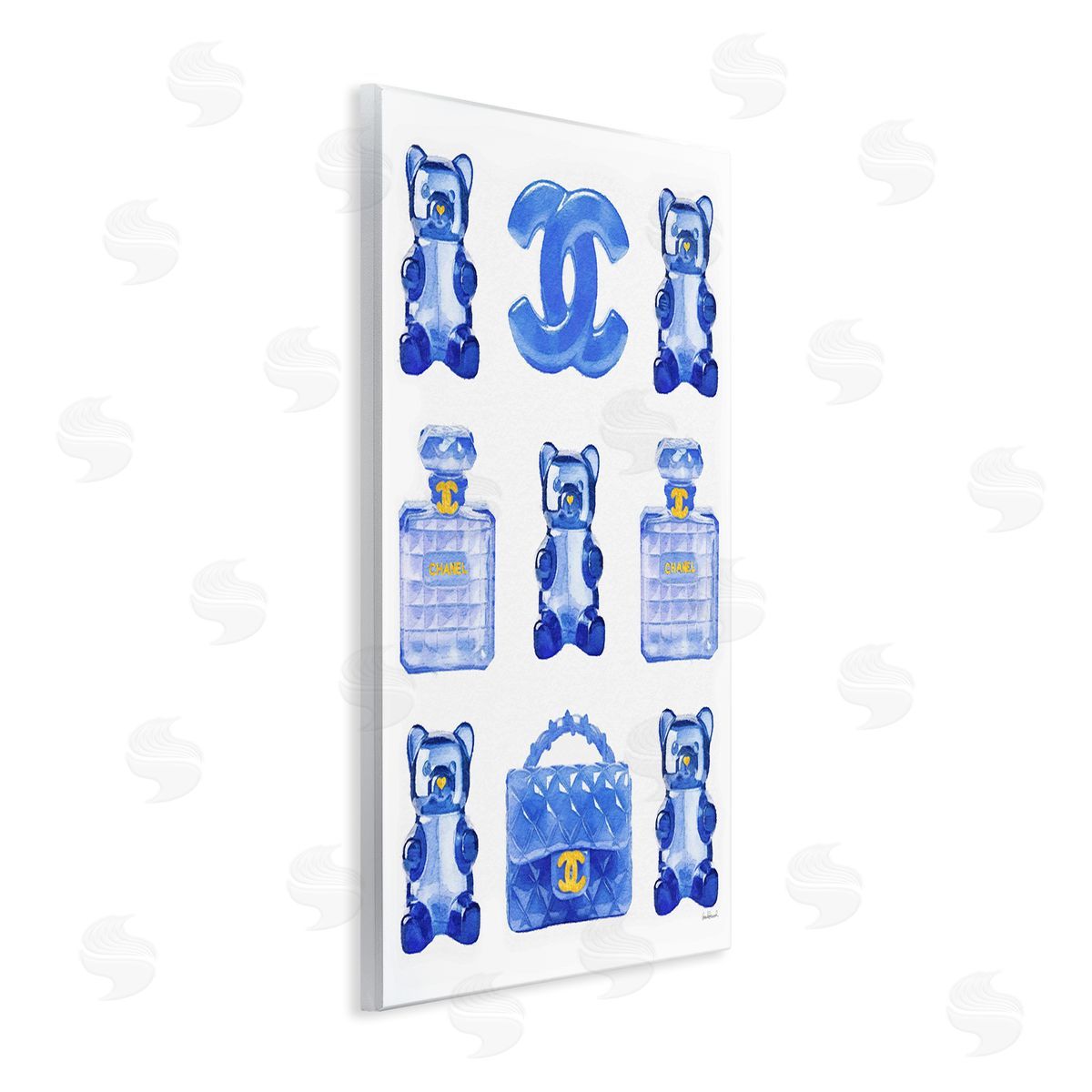 Amanda Greenwood Blue Glam Gummy Candy Wall Plaque Artside_