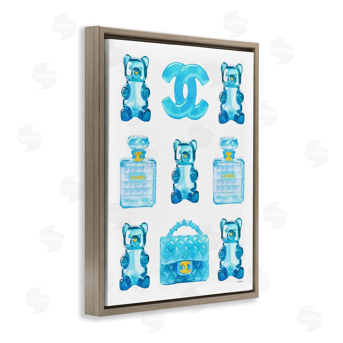 Amanda Greenwood Glam Fashion Candy Brown Floater Frame Canvas Artside_