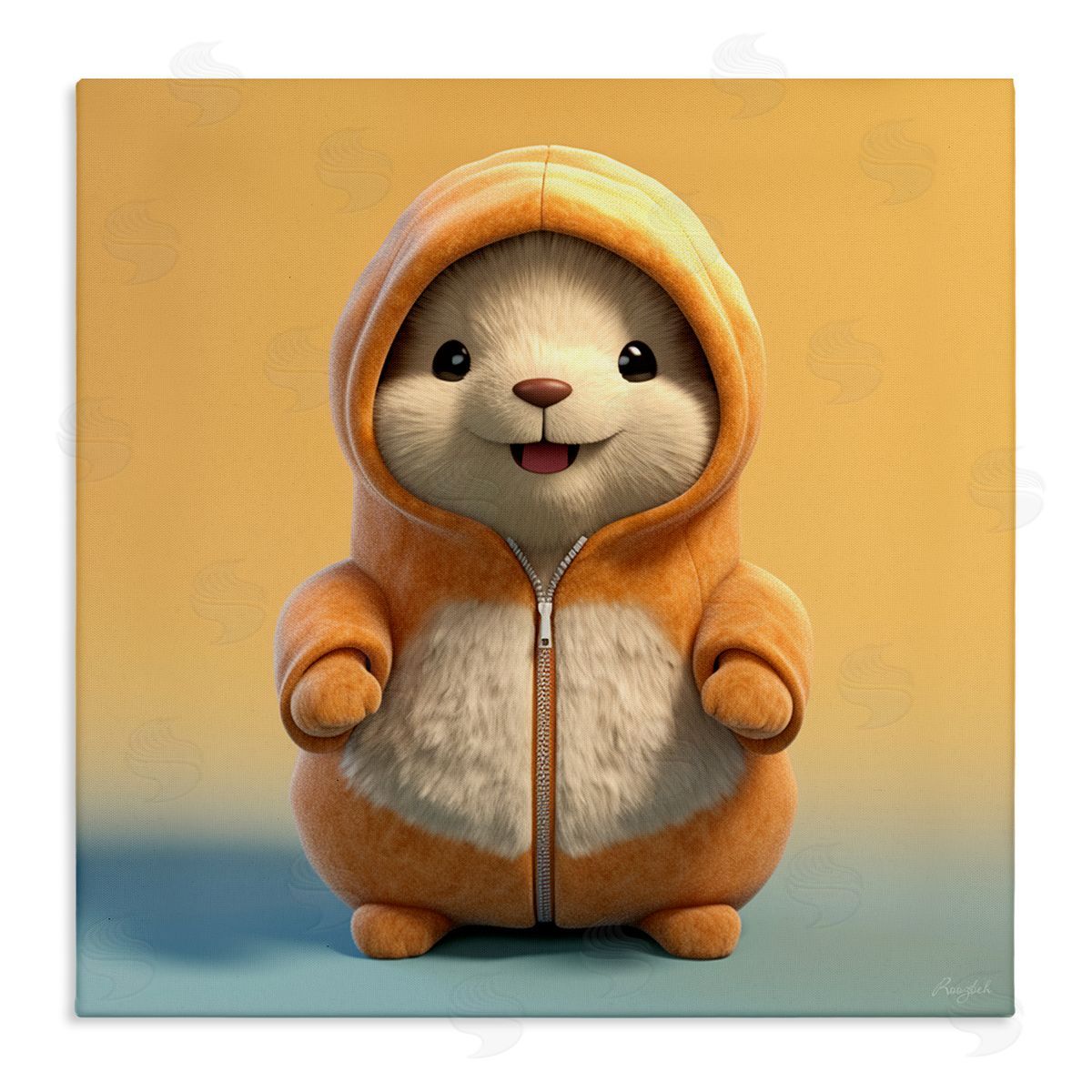 Roozbeh Mouse Wearing Sweater Canvas Wall Art