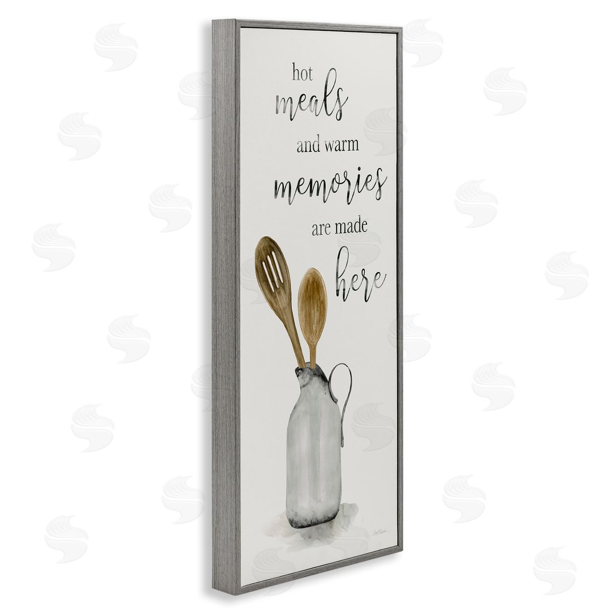 Carol Robinson Meals & Memories Phrase Gray Framed Giclee Wall Artside_