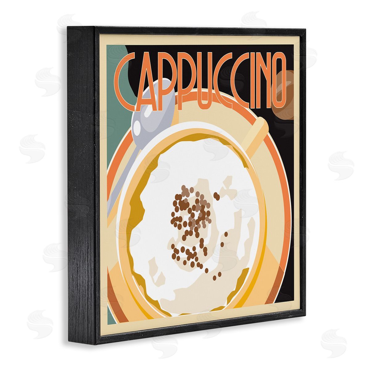 Richard Weiss Vintage Cappuccino Drink Black Framed Giclee Wall Artside_