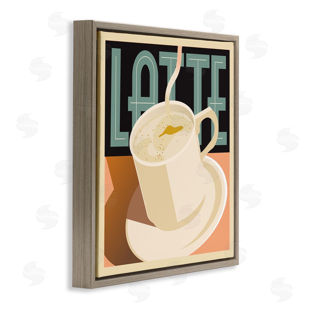 Richard Weiss Vintage Latte Mug Brown Floater Frame Canvas Artside_