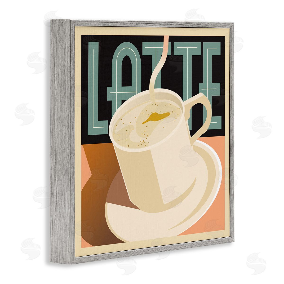 Richard Weiss Vintage Latte Mug Gray Framed Giclee Wall Artside_