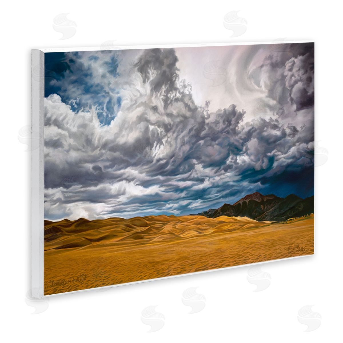 Kim McElroy Cloudy Sand Dunes Wall Plaque Artside_