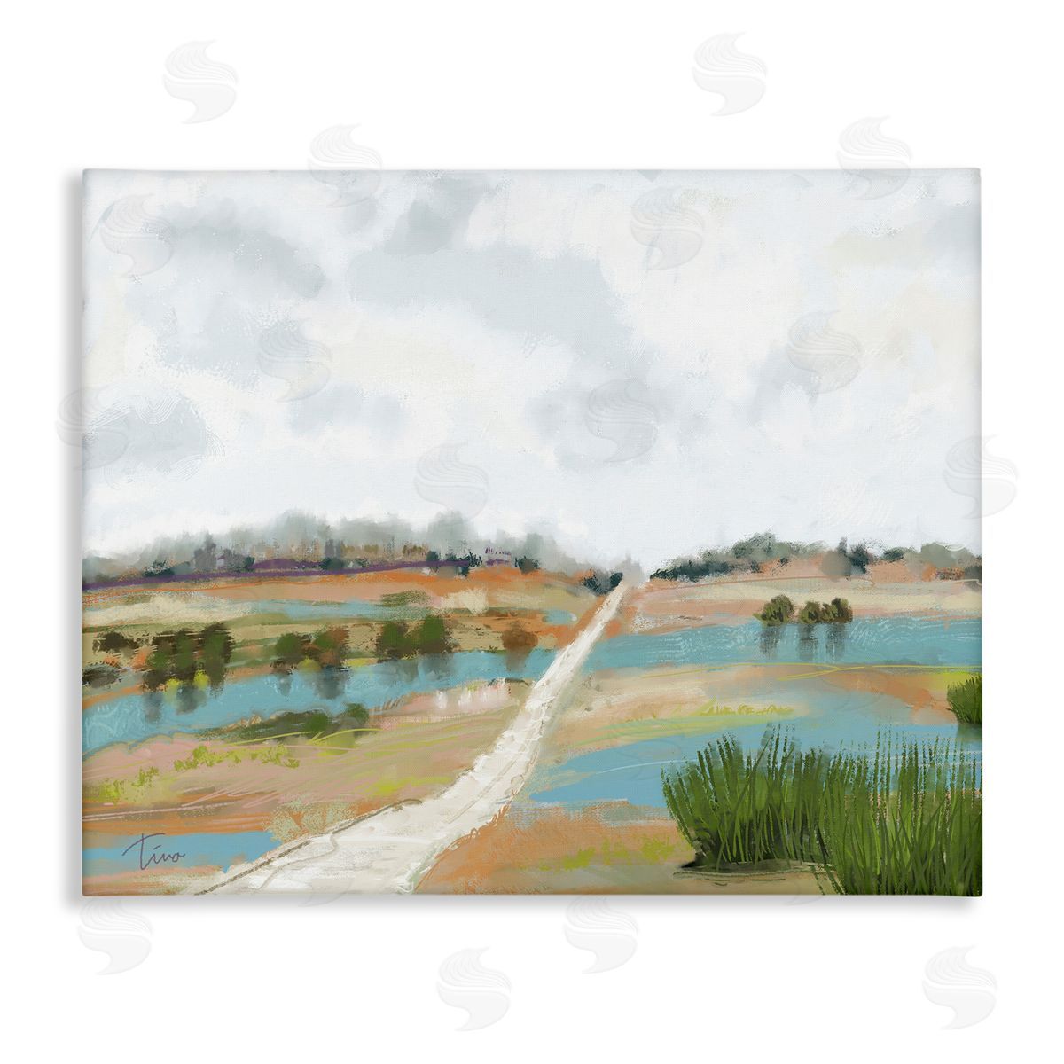 Tina Finn Abstract Path Landscape Canvas Wall Art