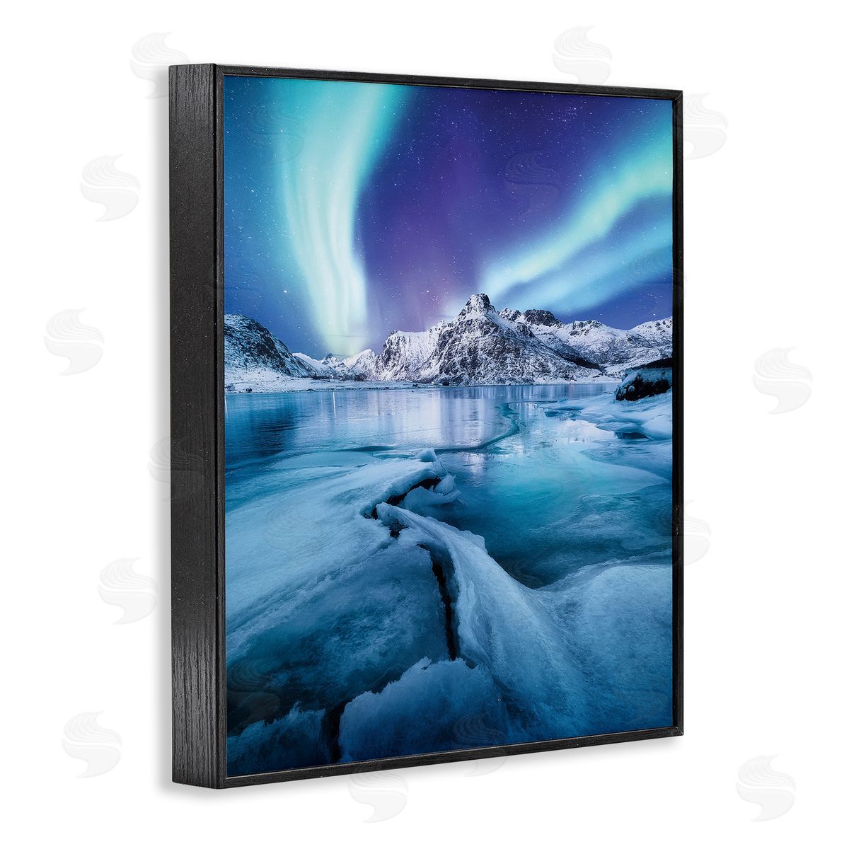 Incado Aurora Glaciers Photography Black Framed Giclee Wall Artside_