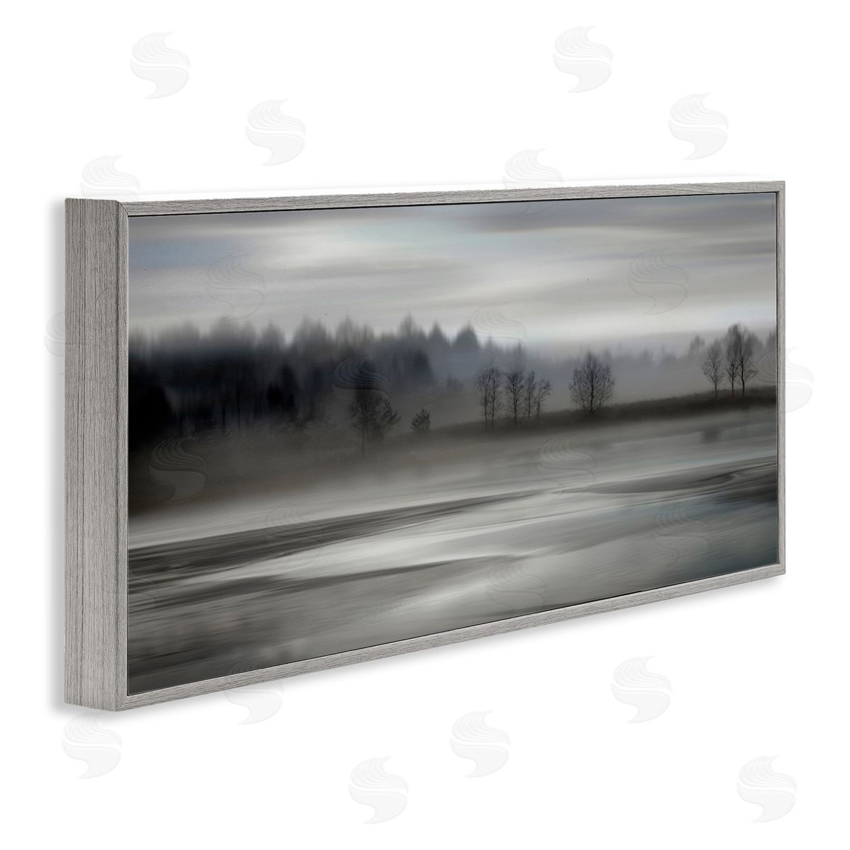Grey Nature Landscape Grey Frame Print Wall Art, Home Decor by Madeline Clark