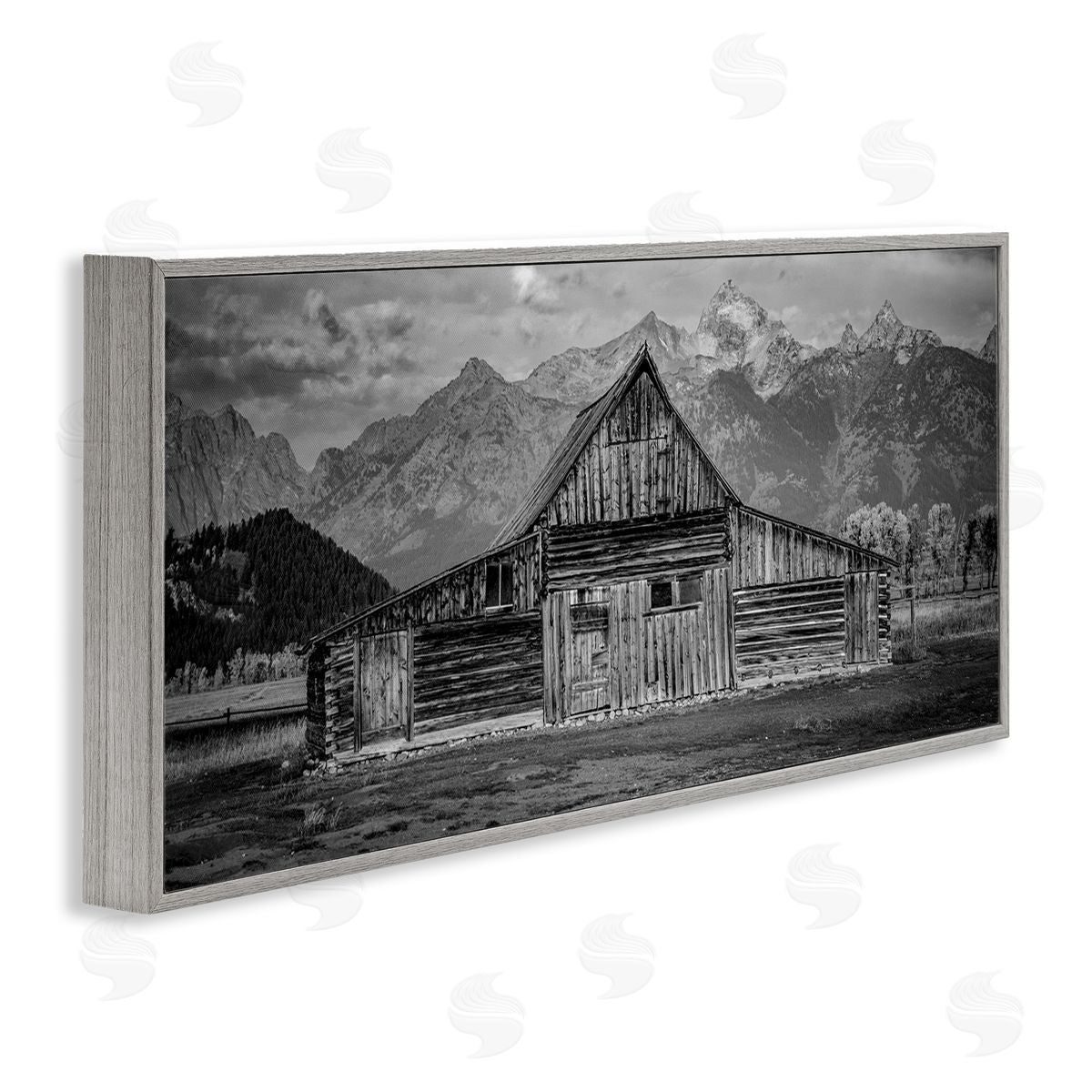 Daniel Sproul Rural Mountain Cabin Gray Framed Giclee Wall Artside_