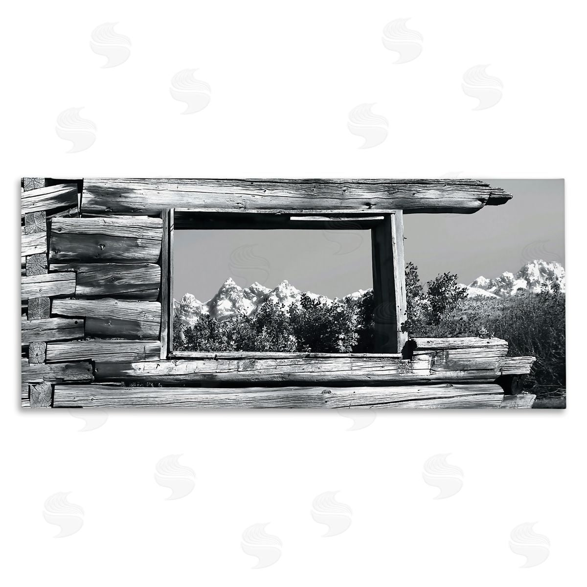 Steve Toole Rustic Cabin Window Canvas Wall Art