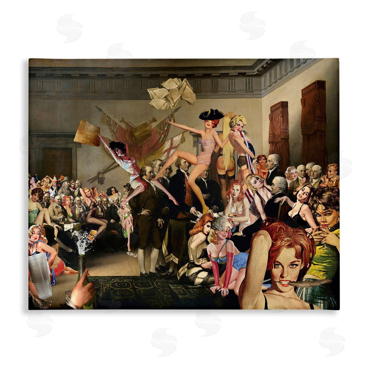 Barry Kite Classic Painting Collage Canvas Wall Art
