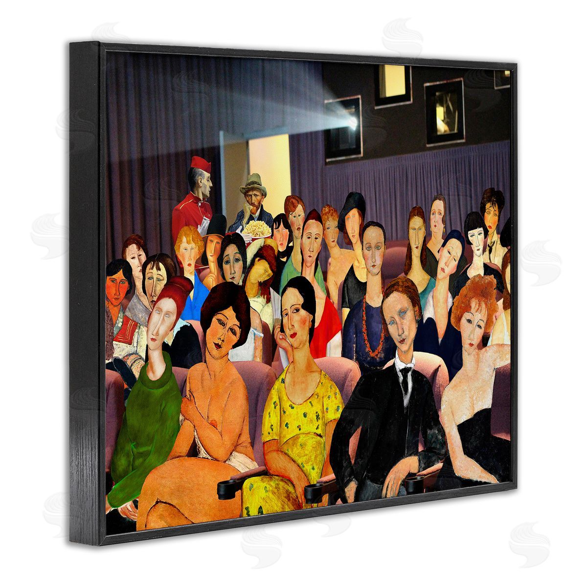 Barry Kite Vintage Theater Collage Black Framed Giclee Wall Artside_