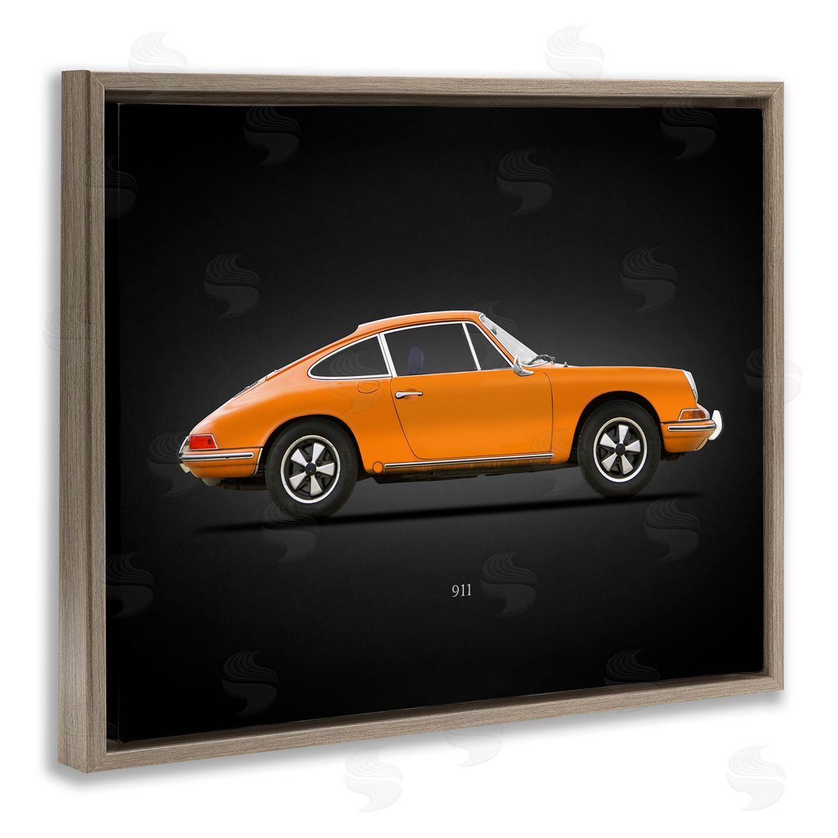 Mark Rogan Orange Classic Coupe Brown Floater Frame Canvas Artside_