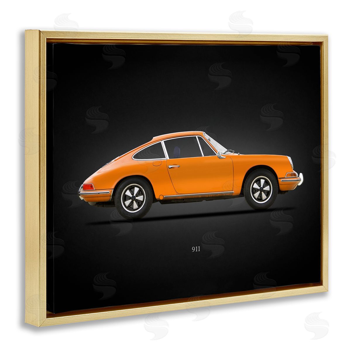 Mark Rogan Orange Classic Coupe Gold Floater Frame Canvas Artside_