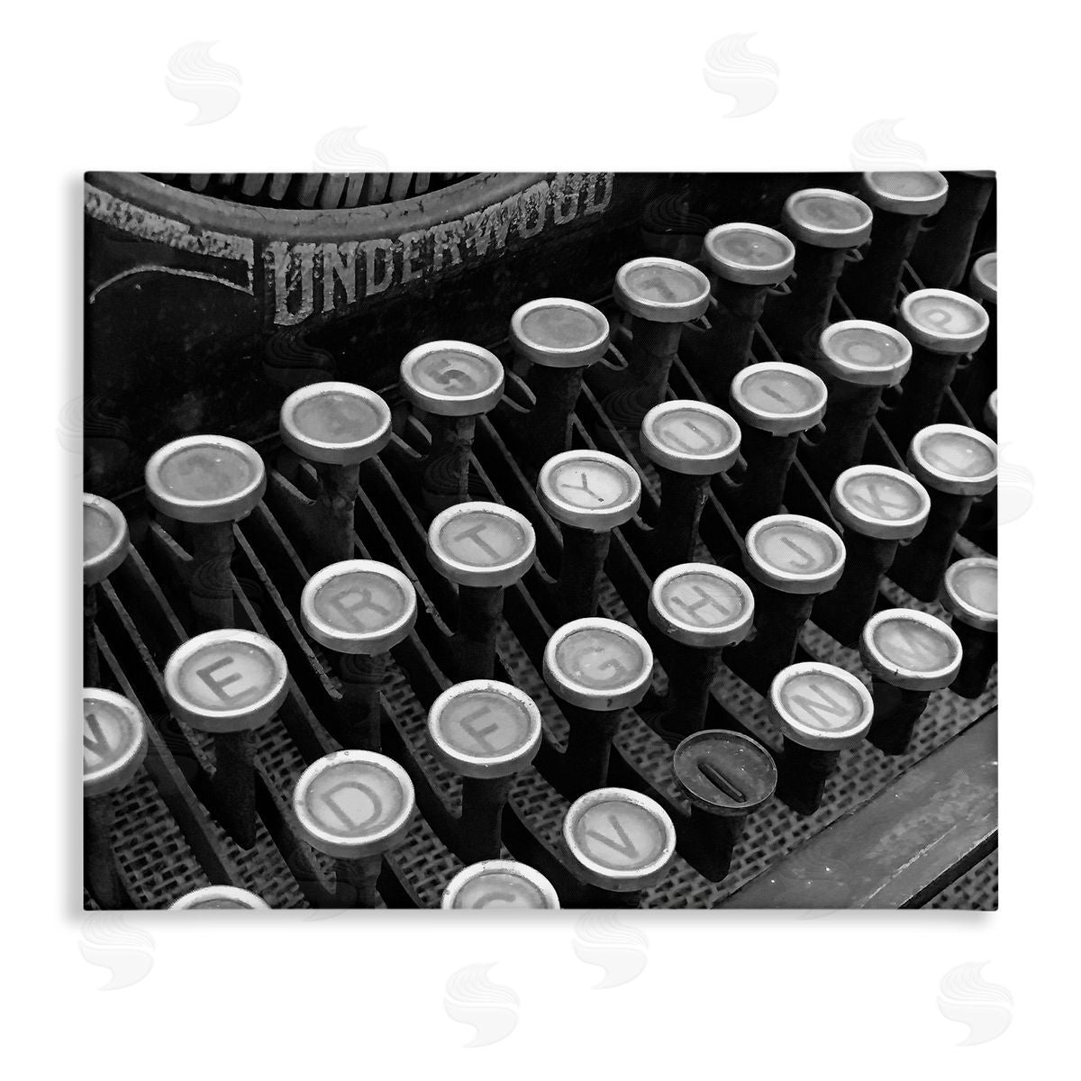 Steve Toole Antique Typewriter Keys Canvas Wall Art