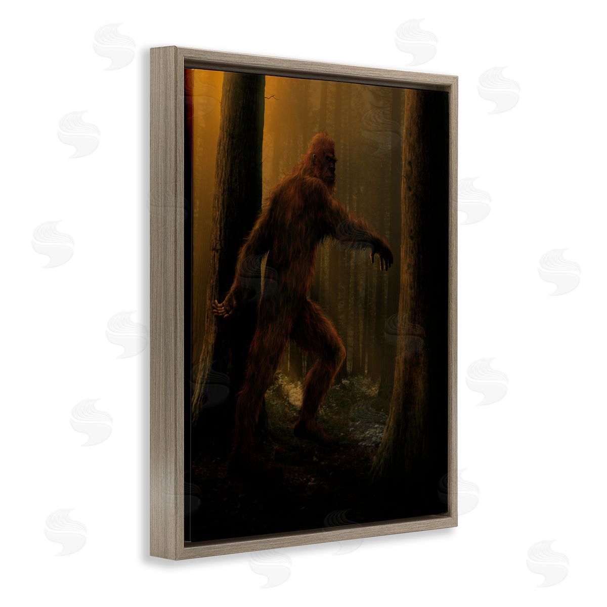 Vincent Hie Big Foot in Nature Brown Floater Frame Canvas Artside_
