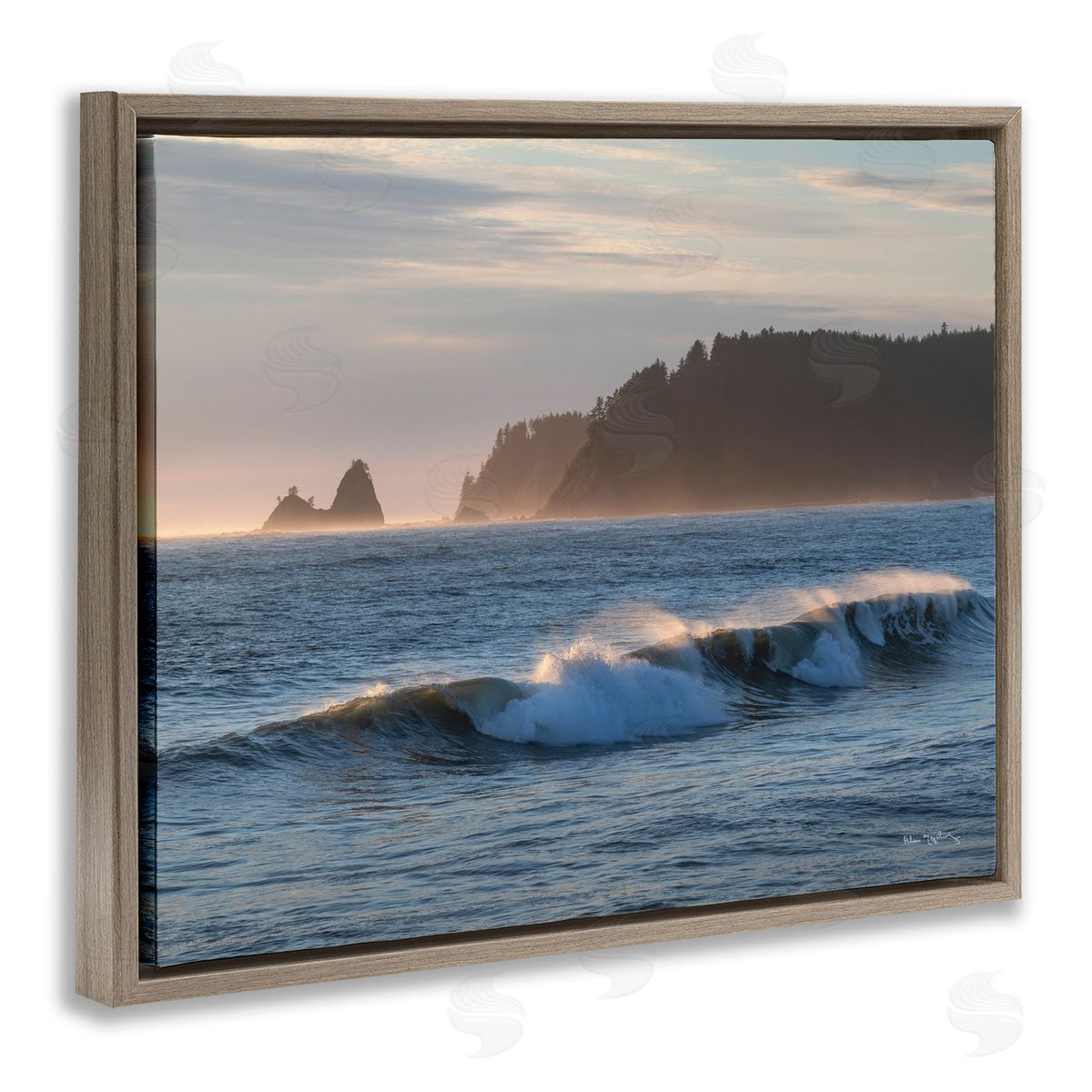 Alan Majchrowicz Rolling Waves Photography Brown Floater Frame Canvas Artside_