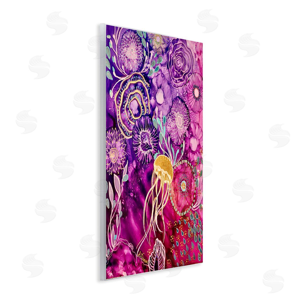 Amy Tieman Abstract Sea Life Patterns Wall Plaque Artside_