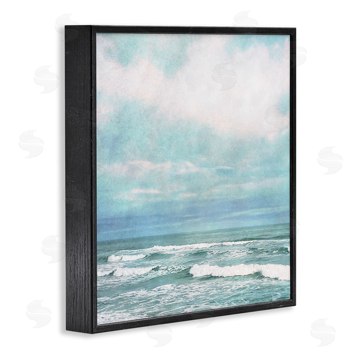 Christine Zalewski Beach Waves Horizon Black Framed Giclee Wall Artside_