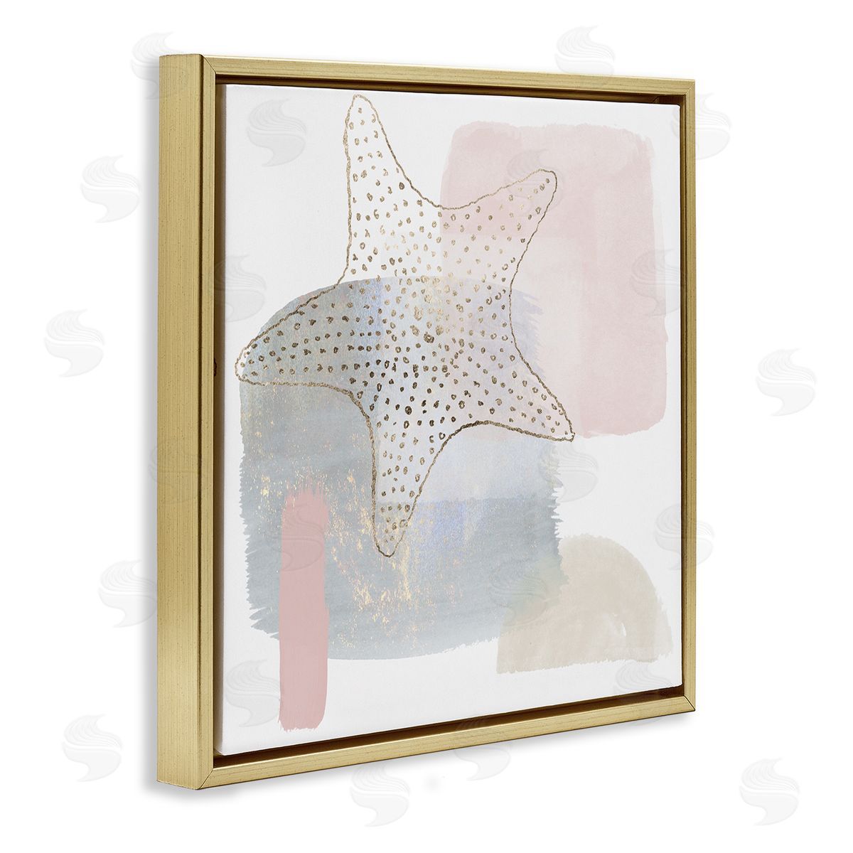 Christine Zalewski Contemporary Glam Starfish Gold Floater Frame Canvas Artside_