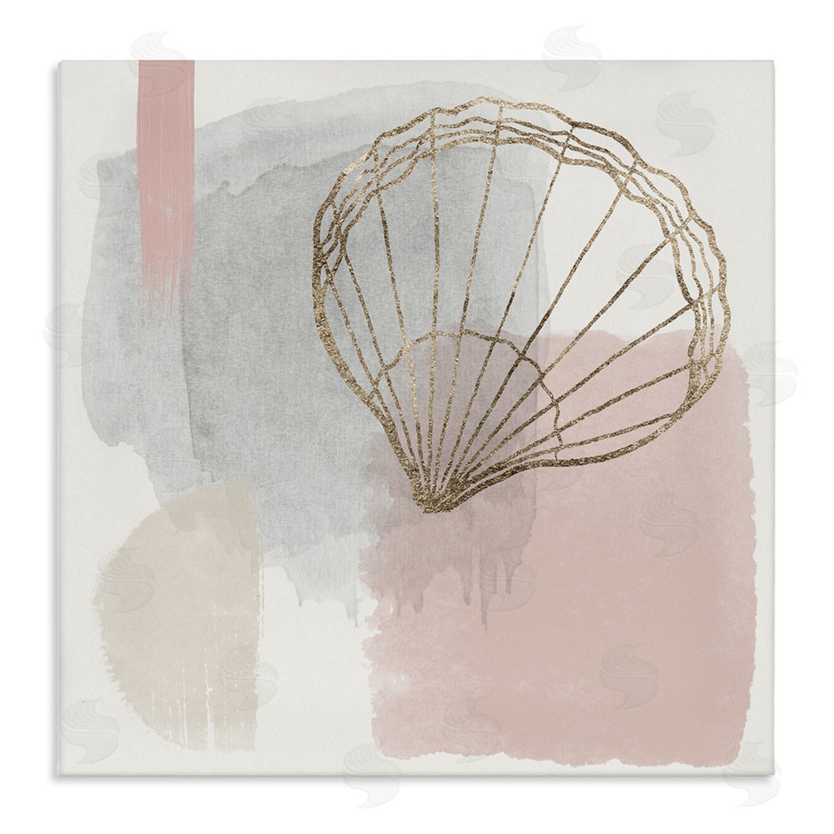Christine Zalewski Glam Modern Seashell Canvas Wall Art