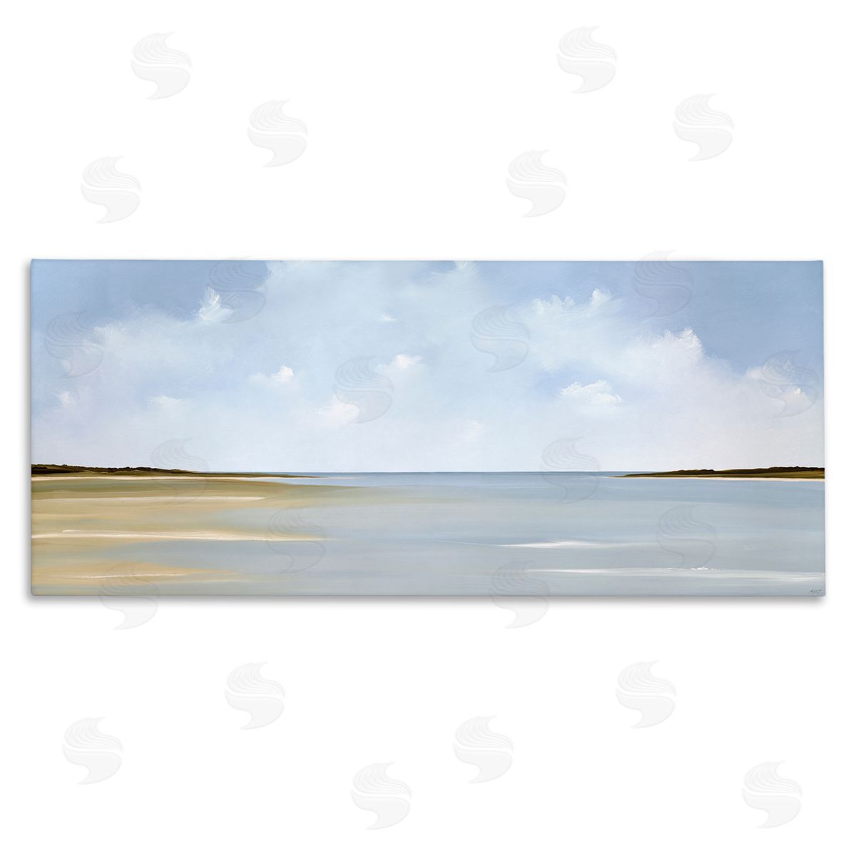 Beach Clouds Landscape Canvas Wall Art, Home Decor by Rick Fleury