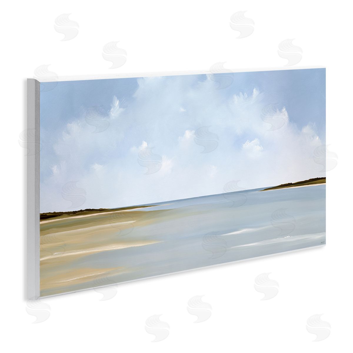 Beach Clouds Landscape Wood Plaque Wall Art, Home Decor by Rick Fleury