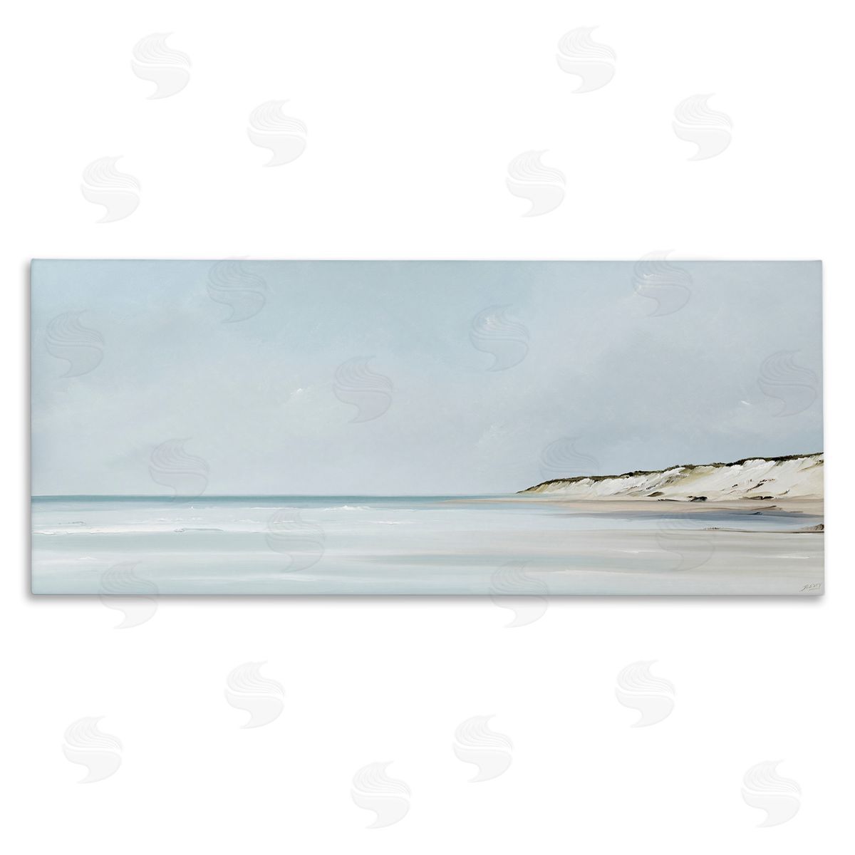 Rick Fleury Soft Blue Beach Landscape Canvas Wall Art