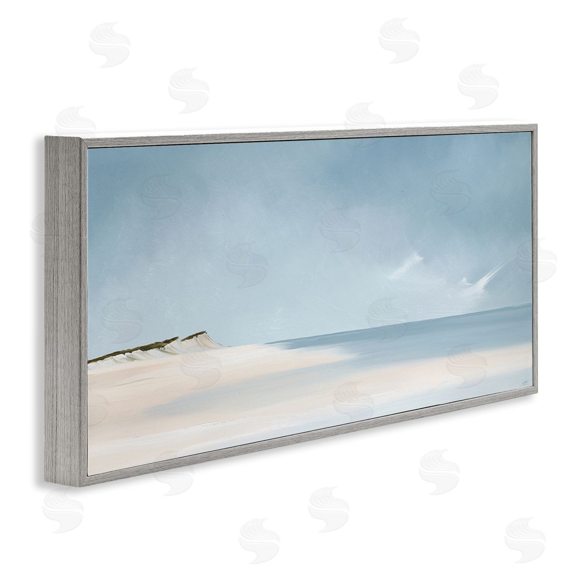 Rick Fleury Summer Shore Landscape Gray Framed Giclee Wall Artside_