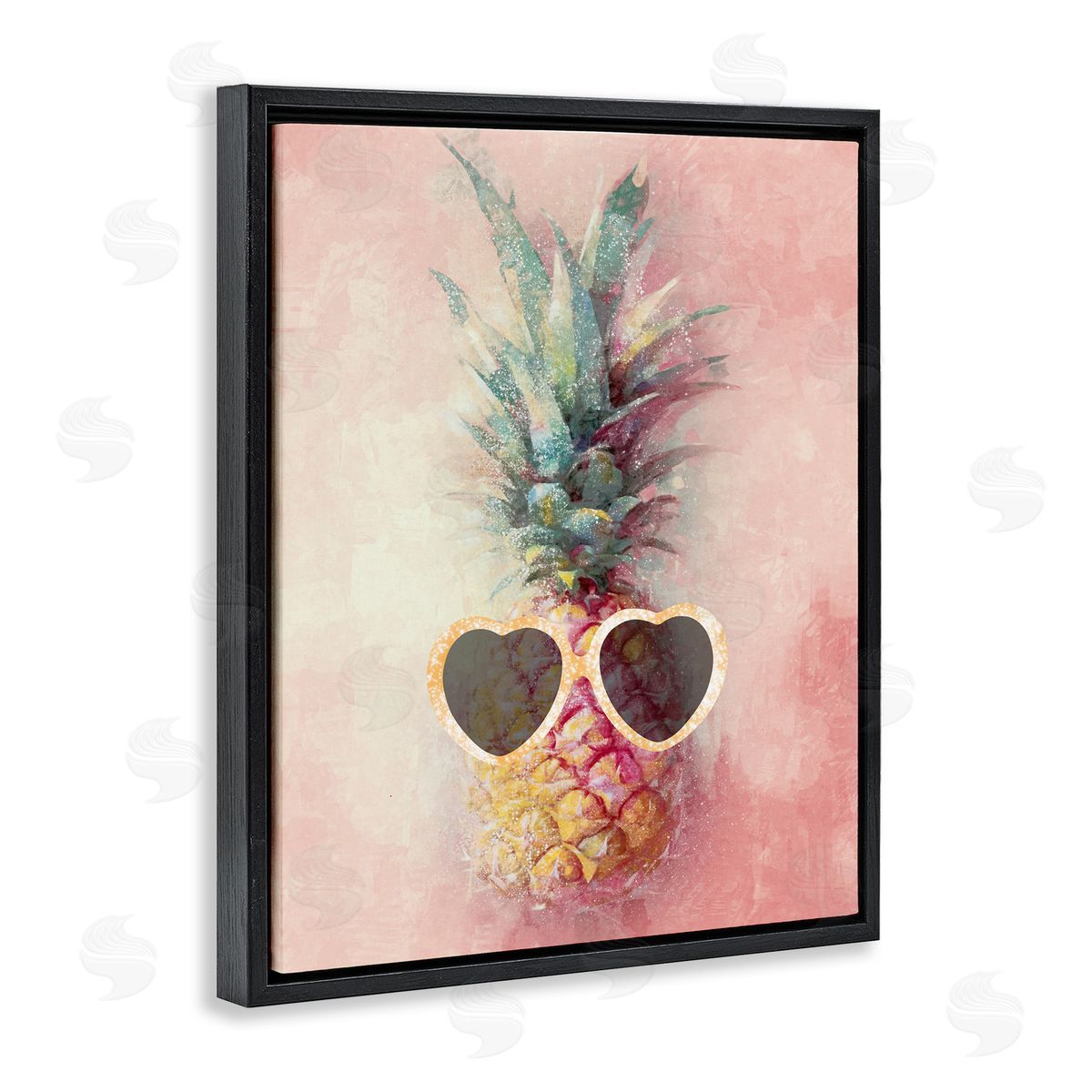 Ziwei Li Glam Pineapple & Sunglasses Black Floater Frame Canvas Artside_
