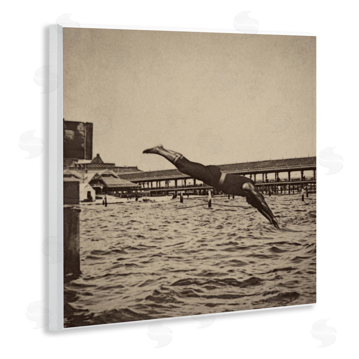 Graffitee Studios Vintage Diving Man Wall Plaque Artside_